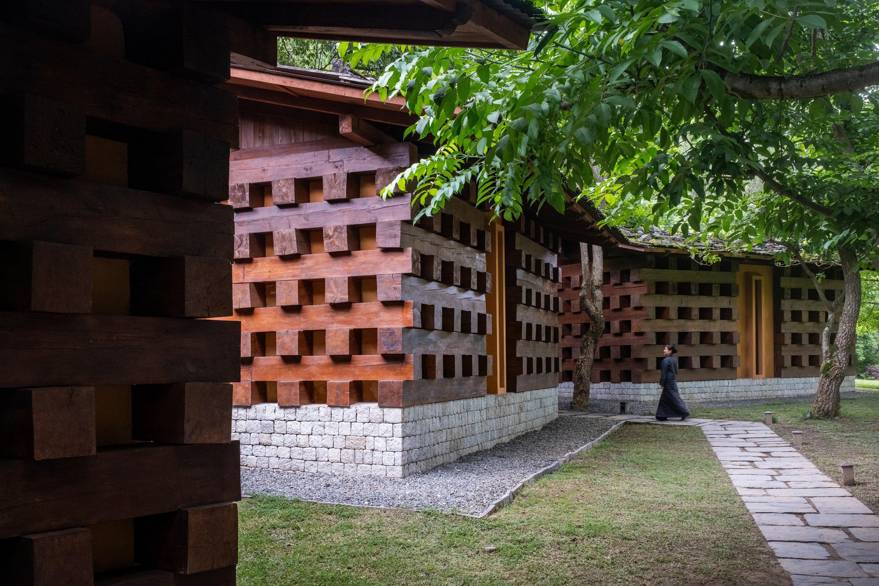 Resort courtyard path at Pemako Punakha