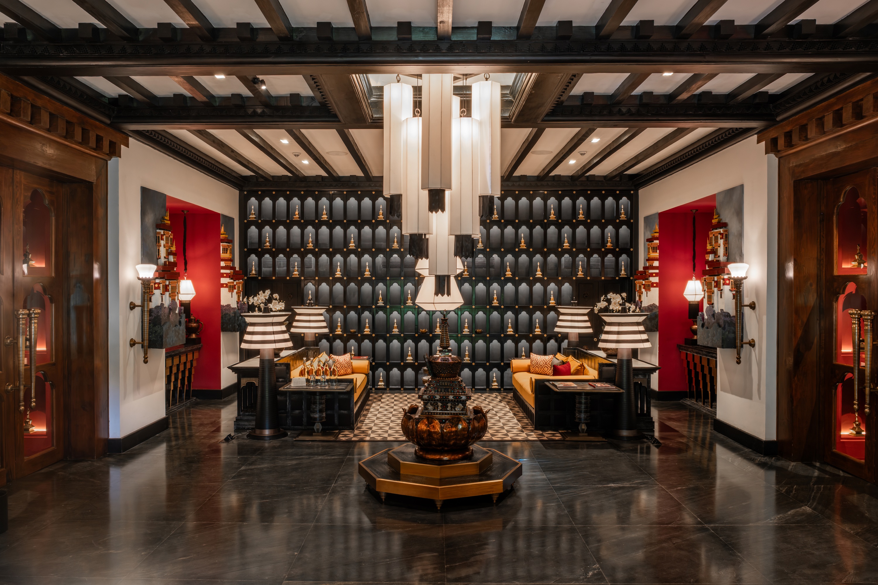 Resort lobby interior at Pemako Punakha